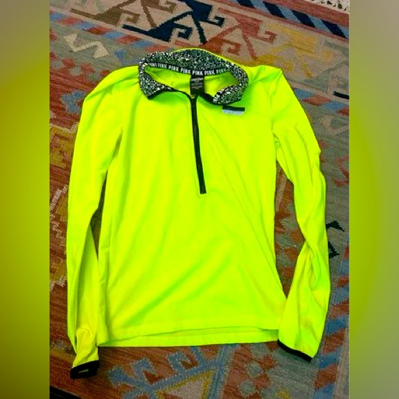 Bright Yellow Pullover Victoria Secret Pink - Picture 1 of 2